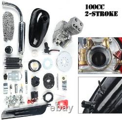 100cc 2-Stroke Engine Motor Kit for Motorized Bicycle Bike Gas Powered Sliver US