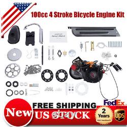 100cc 4 stroke Bicycle Engine Kit Gas Motorized Motor Bike Engine Set TOP