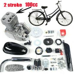 100cc Bike Bicycle Motor Kit Motorized 2-Stroke Petrol Gas Engine Set Black NEW