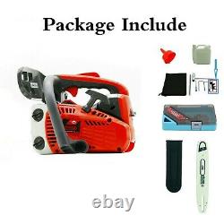 12 In. Top Handle Chainsaw 25.4CC Gas 2-Stroke Engine Chain Saw Double Fixation