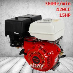 15 HP 4 Stroke Engine OHV Horizontal Gas Engine Go Kart Motor Recoil Start 420CC