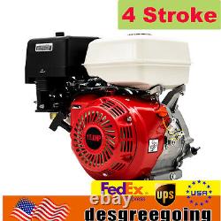 15 HP 4 Stroke Gas Engine Motor OHV Horizontal Go Kart Motor Recoil Start 420 CC