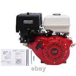 15 HP 4 Stroke Gas Engine Motor OHV Horizontal Go Kart Motor Recoil Start 420 CC