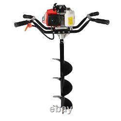 2-Man 2-Stroke Gas Power Post Hole Digger Engine with 8 inch Auger Bit 3 HP