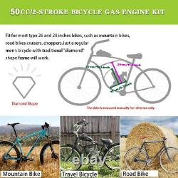 2 Stroke 50cc Bicycle Petrol Gas Motorized Engine Bike Motor Kit Black