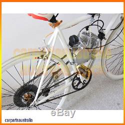 2-Stroke 80CC GAS Motor Bicycle Silver Engine Kit Motorized Bike
