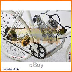 2-Stroke 80CC GAS Motor Bicycle Silver Engine Kit Motorized Bike