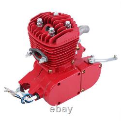 2 Stroke 80cc Cycle Bike Engine Motor Petrol Gas Kit for Motorized Bicycle Red