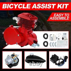 2 Stroke 80cc Red Motorized Bike Bicycle Cycle Petrol Gas Engine Motor Kit