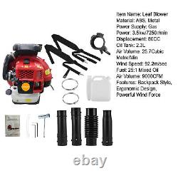 2-Stroke Engine 900CFM Air Volume 2.3L Tank Leaf Blower 80CC Gas Powered, xy