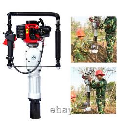 2-Stroke Gas Powered Engine T-Post Pile Driver Drills Air-cooled Single Cylinder