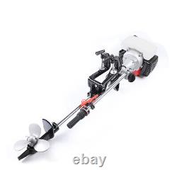 2-Stroke Gas-Powered Outboard Motor Kayak Boat Engine with Short Shaft CDI System