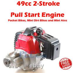 2 Stroke Pocket Bike 49cc Engine Motor Pull Start Gas Scooter T8F SPROCKET EN04P
