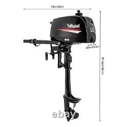 2-stroke 3.5HP Outboard Motor Gas Powered Fishing Boat Engine Tiller Control CDI
