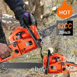 20IN Guide Board 4HP Two-stroke Engine Chainsaw Gasoline Powered Chain Saw 2Mask