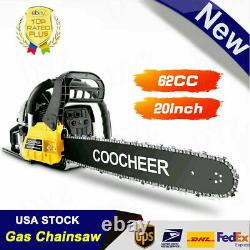 20IN Guide Board 4HP Two-stroke Engine Chainsaw Gasoline Powered Chain Saw 2Mask