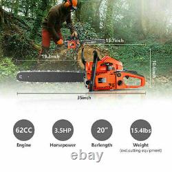 -20IN Guide Board 4HP Two-stroke Engine Chainsaw Gasoline Powered Chain Sawith//