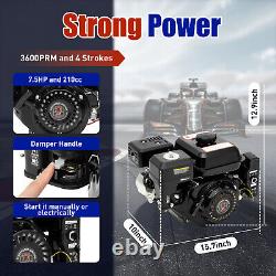 210cc 7.5 HP Electric Start Horizontal Engine Go Kart Gas Engine Motor 4-Stroke