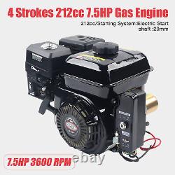 212cc 4-Stroke 7.5 HP Electric Start Horizontal Engine Go Kart Gas Engine Motor