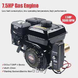 212cc 4-Stroke 7.5 HP Electric Start Horizontal Engine Go Kart Gas Engine Motor