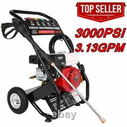 3000PSI 7HP 4-Stroke Gas Cold Water Pressure Washer Petrol Engine With Spray Gun
