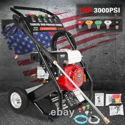 3000PSI 7HP 4-Stroke Gas Cold Water Pressure Washer Petrol Engine With Spray Gun