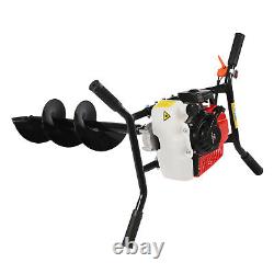 3HP 2 Stroke Gas Power Post Hole Digger Honda Engine 63cc with 8inch Auger Bit