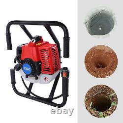 3HP 63CC 2-stroke Gas Powered Post Hole Digger Earth Auger Digging Engine US NEW