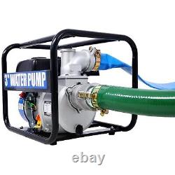 3inch 209cc 7HP 4 stroke Gas Powered Full Trash Water Pump 50ft Discharge Hose