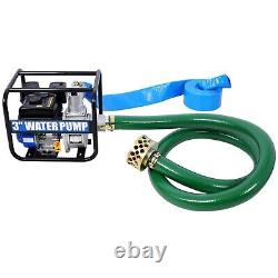 3inch 209cc 7HP 4 stroke Gas Powered Full Trash Water Pump 50ft Discharge Hose