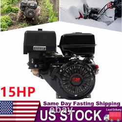 4-Stroke 420cc 15HP OHV Horizontal Shaft Gas Engine Recoil Start Go Kart Motor