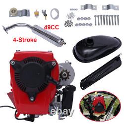 4-Stroke 49CC Gas Petrol Motorized Bicycle Bike Engine Motor Kit with Gear Box