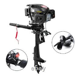 4 Stroke 6HP Gas Outboard Motor Fishing Boat Trolling Engine Air Cooling 3750W