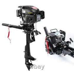 4 Stroke 6HP Gas Outboard Motor Fishing Boat Trolling Engine Air Cooling 3750W