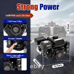 4-Stroke 7.5 HP 212CC Electric Start Horizontal Engine Go Kart Gas Engine Motor
