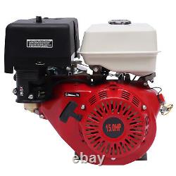 4 Stroke Gas Engine, 420CC 15 HP Gasoline Motor Engine Recoil Start Go Kart NEW