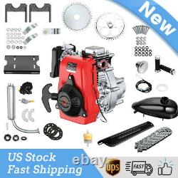4-Stroke Gas Motorized Bicycle Engine Motor Kit Double Chain Drive 415 Chain US
