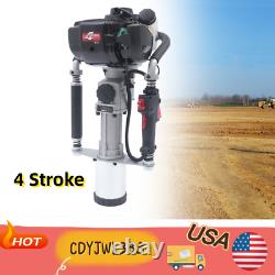 4 Stroke Gas Powered Fence Pile Driver T-Post Push Gasoline Engine Heavy Duty