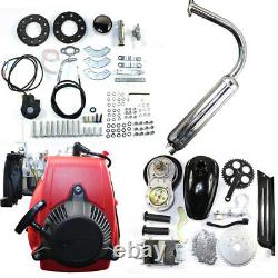 49cc 4-Stroke Gas Petrol Motorized Bike Engine Motor Kit Belt Gear / Chain Drive