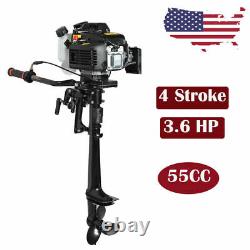 4Stroke 3.6HP Outboard Motor Fishing Boat Gas Engine Air-Cooled System USA