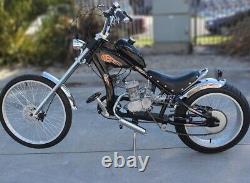 50cc 2 Stroke Gas Engine Motor Kit Motorized Bicycle Bike Silver Single Cylinder