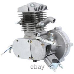 50cc Bike 2 Stroke Gas Engine Motor Kit DIY For Motorized Bicycle Cycle Silver