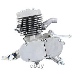 50cc Bike 2 Stroke Gas Engine Motor Kit DIY For Motorized Bicycle Cycle Silver