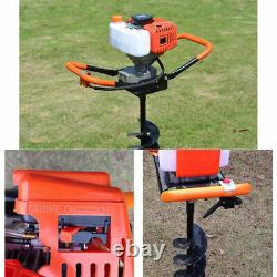 52CC 2-Stroke Gas Powered Earth Engine Digging Machine Post Hole Digger