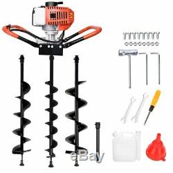 52CC 2-Stroke Gas Powered Post Hole Digger Auger Borer Fence Drill Power Engine