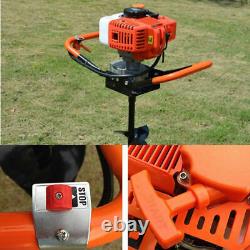 52CC 2stroke Gas Powered Post Hole Digger With 468 Earth Auger Digging Engine