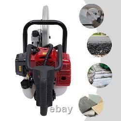 52cc 2-Stroke Gas Engine Concrete Cut Off Saw Cutter with 13 Blade & 2 Wheels