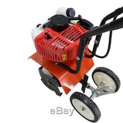 52cc Garden Mini Tiller 2HP Petrol Power Soil Cultivator 2-Stroke Engine Tool