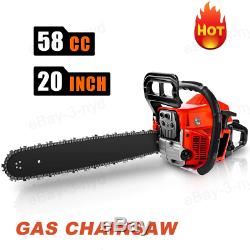 58CC Chainsaw, 20\ Gas Chainsaw Two-Stroke Gasoline Engine Chainsaw, Petrol Cha