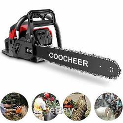 58CC Gas Engine 20Inch Guide Board Chainsaw 2Stroke Gasoline Powered Handheld US